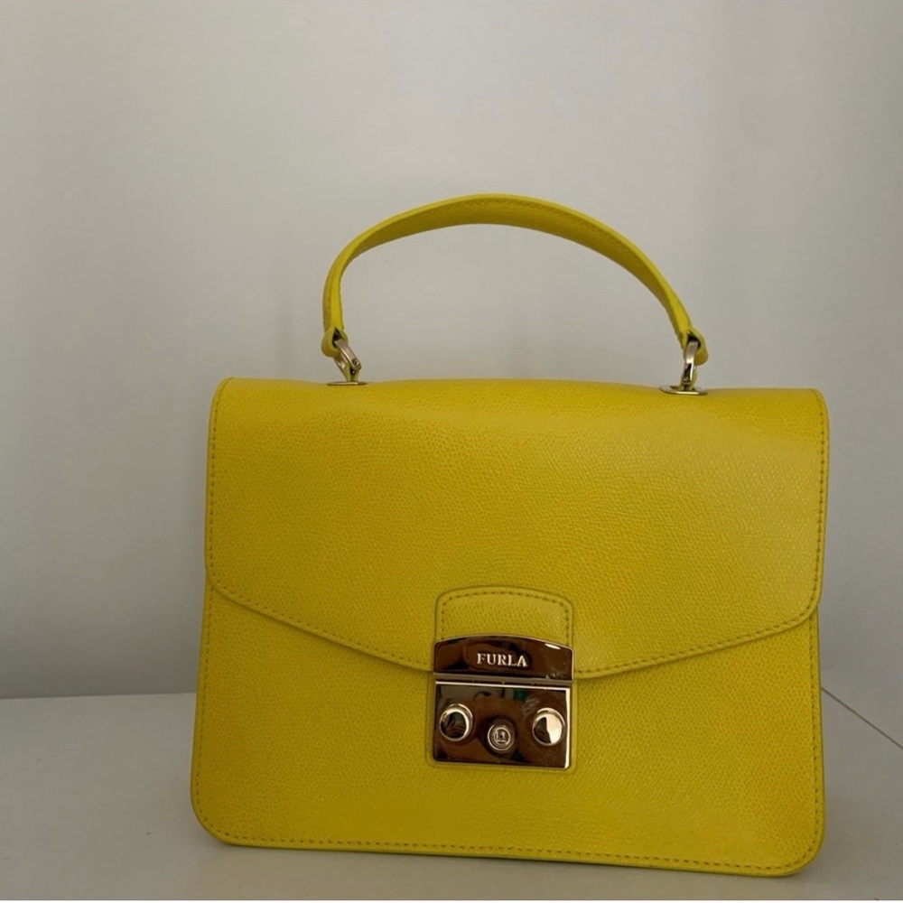 Furla Metropolis S Top Handle Leather Bag